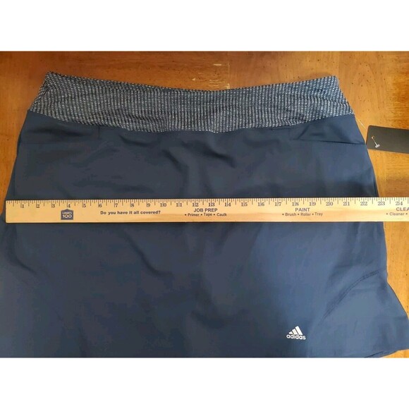 ADIDAS‎ Navy Blue Golf Skort Flare Flex Waist Stretch Pockets Black Size XL NWT - Picture 8 of 8